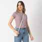 Buy Women Regular Fit Solid Short Sleeve T-Shirt  - Style Union