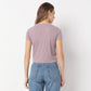 Buy Women Regular Fit Solid Short Sleeve T-Shirt  - Style Union