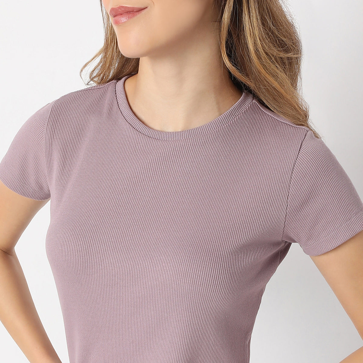 Regular Fit Solid Betty Short Sleeve T-Shirt