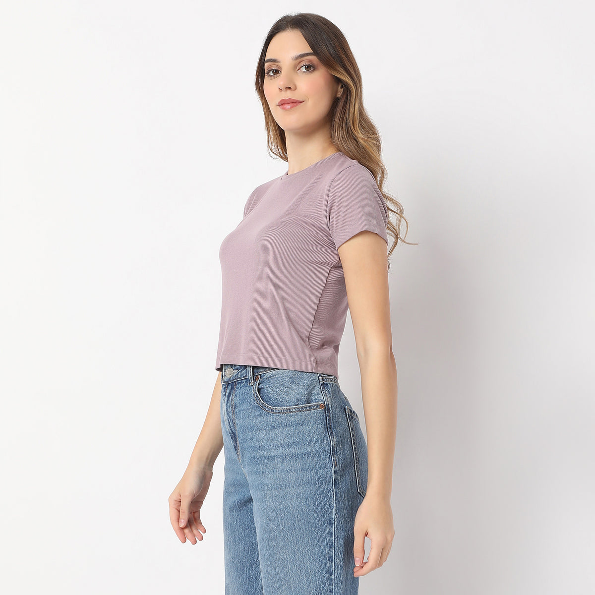 Regular Fit Solid Betty Short Sleeve T-Shirt