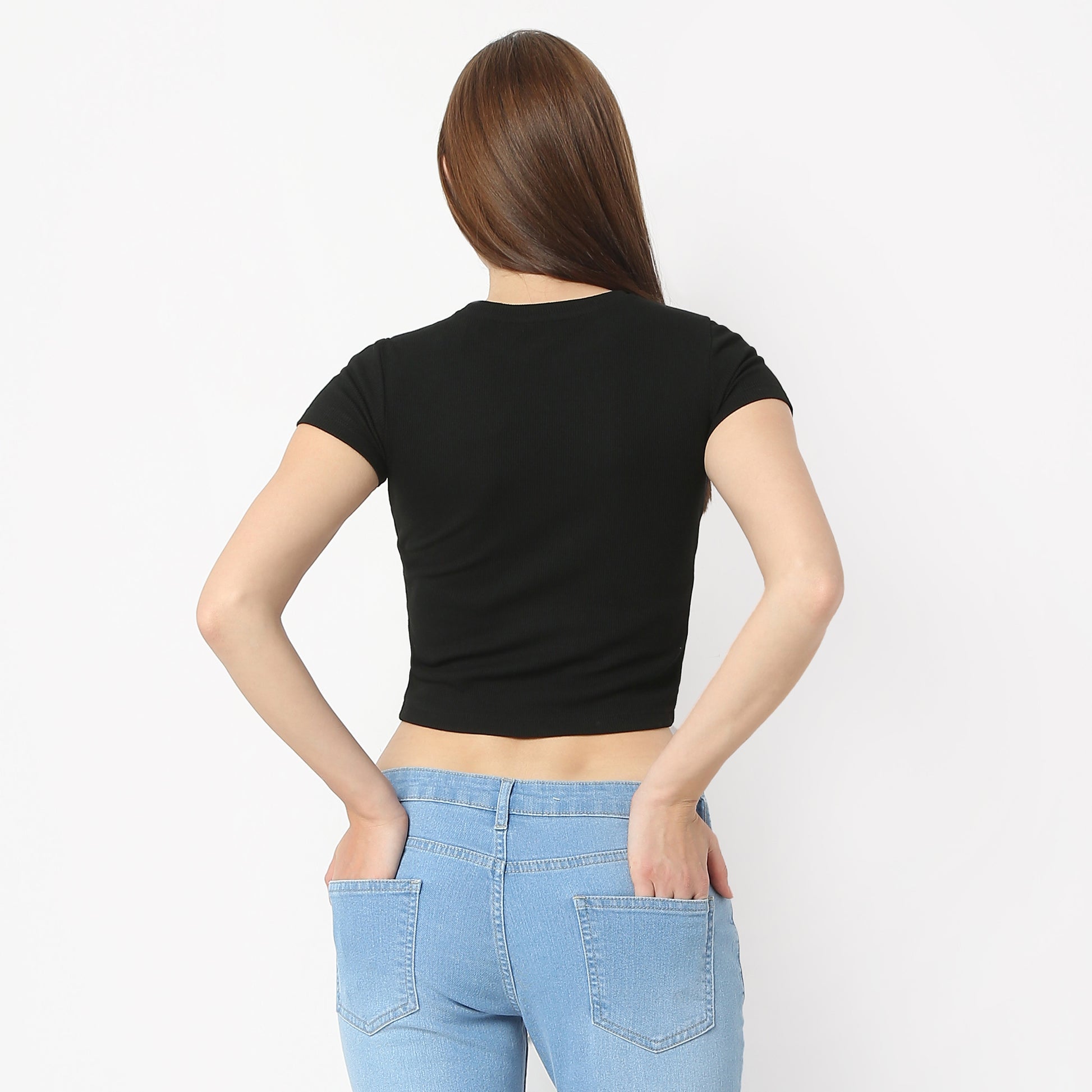 Buy Women Regular Fit Solid Short Sleeve T-Shirt  - Style Union