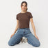 Buy Women Regular Fit Solid Short Sleeve T-Shirt  - Style Union