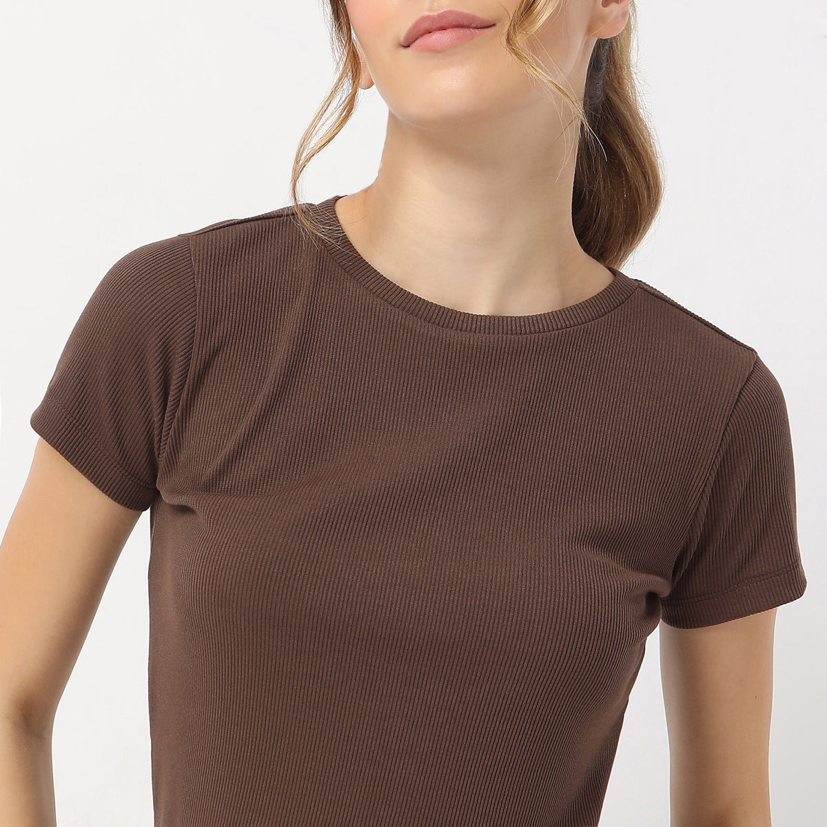 Regular Fit Solid Betty Short Sleeve T-Shirt