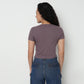 Buy Women Regular Fit Solid Short Sleeve T-Shirt  - Style Union