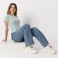 Buy Women Regular Fit Solid Short Sleeve T-Shirt  - Style Union
