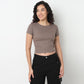 Buy Women Regular Fit Solid Short Sleeve T-Shirt  - Style Union