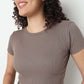 Buy Women Regular Fit Solid Short Sleeve T-Shirt  - Style Union