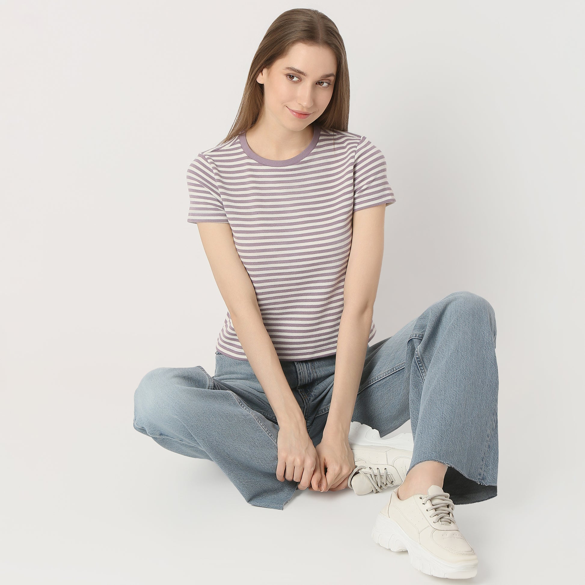 Regular Fit Striped Regular Length T-Shirt