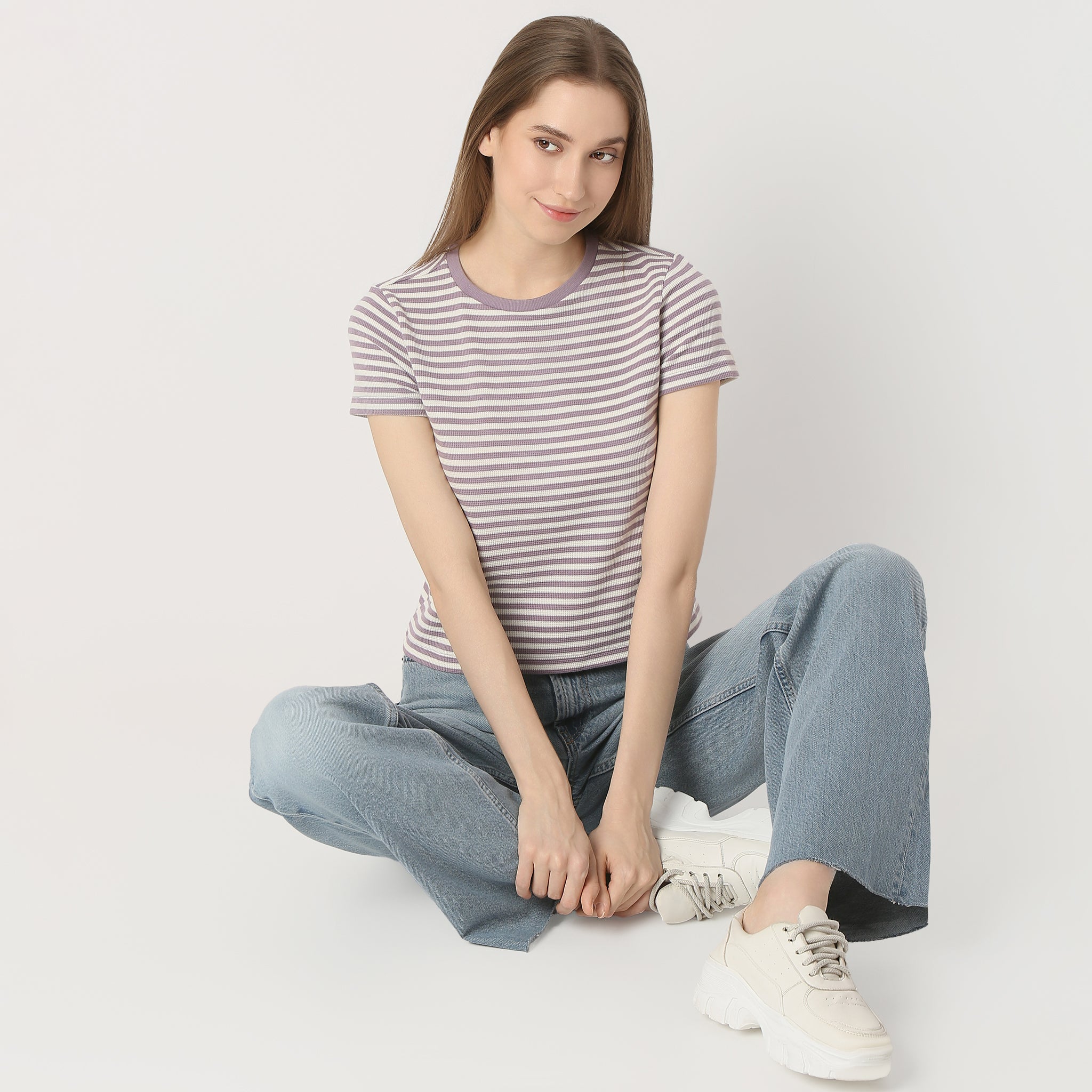 Regular Fit Striped Regular Length T-Shirt