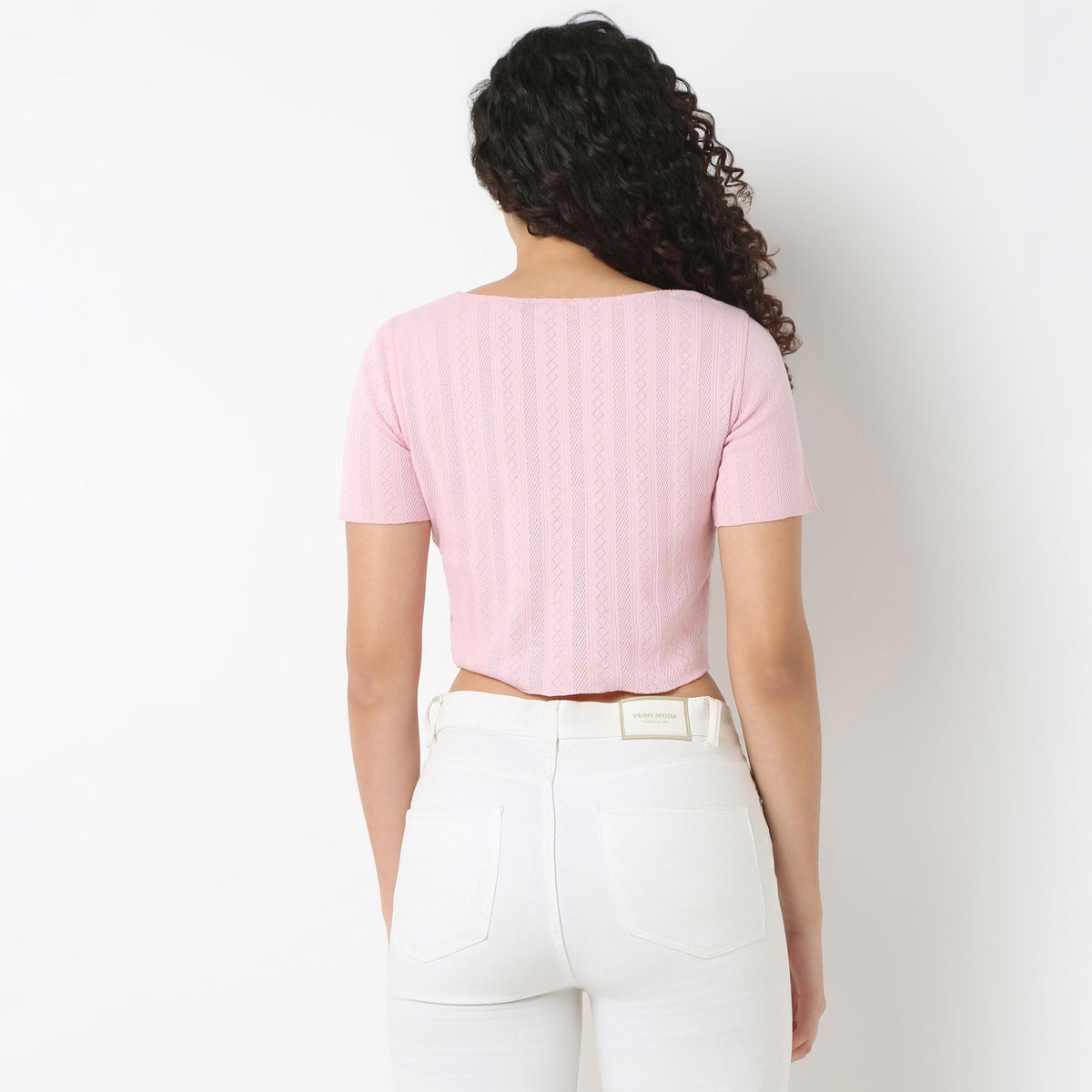 Betty Essential Tee With Scoop Neck And Lace Detail