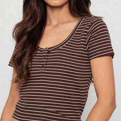 Striped Betty Cropped T-Shirt