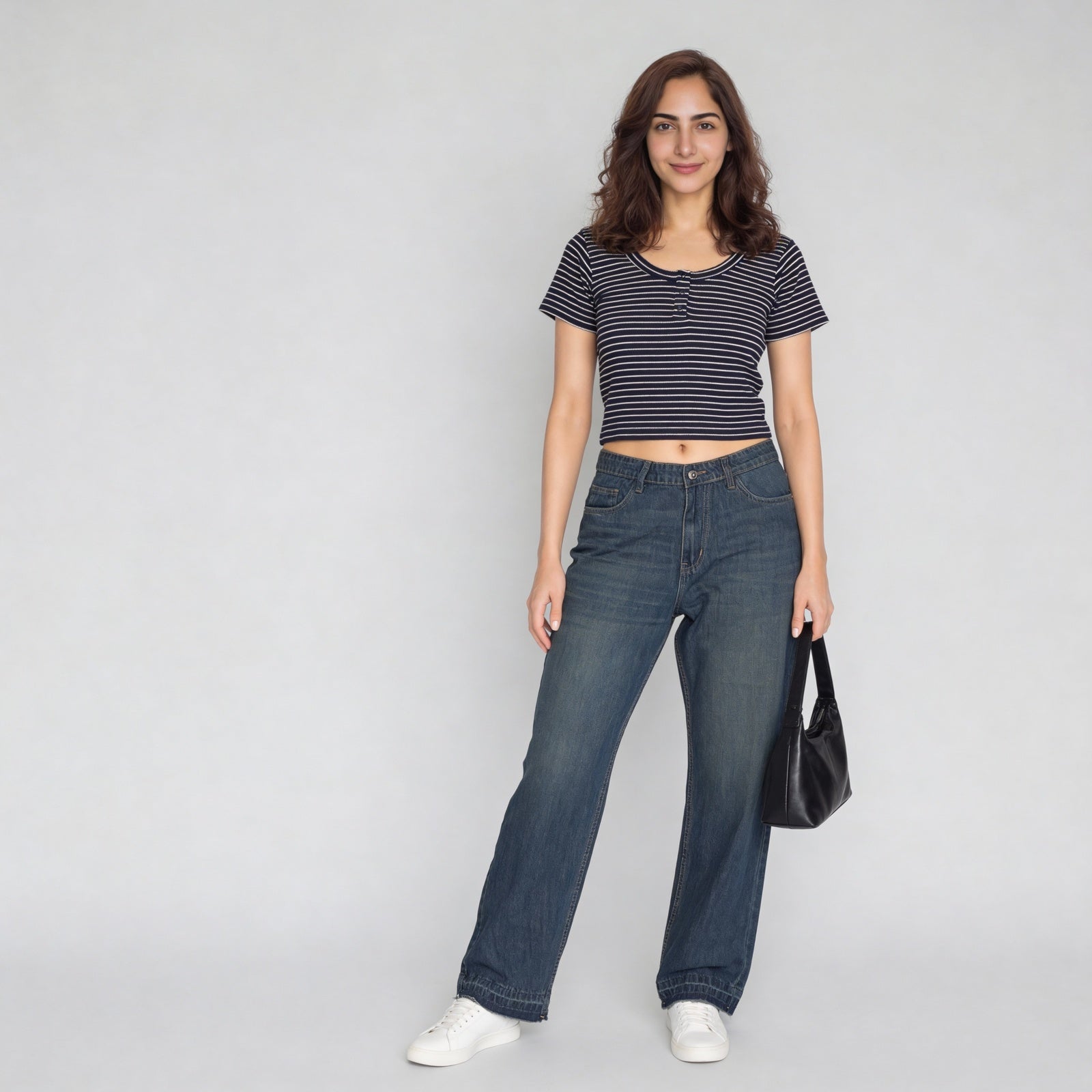 Striped Betty Cropped T-Shirt