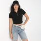 Buy Women Fitted Solid Short Sleeve T-Shirt  - Style Union