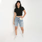 Buy Women Fitted Solid Short Sleeve T-Shirt  - Style Union