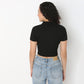Buy Women Fitted Solid Short Sleeve T-Shirt  - Style Union