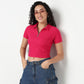 Buy Women Fitted Solid Short Sleeve T-Shirt  - Style Union