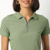 Buy Women Fitted Solid Short Sleeve T-Shirt  - Style Union