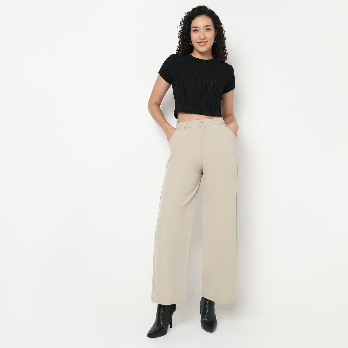 Buy Women Slim Fit Structured Short Sleeve T-Shirt  - Style Union