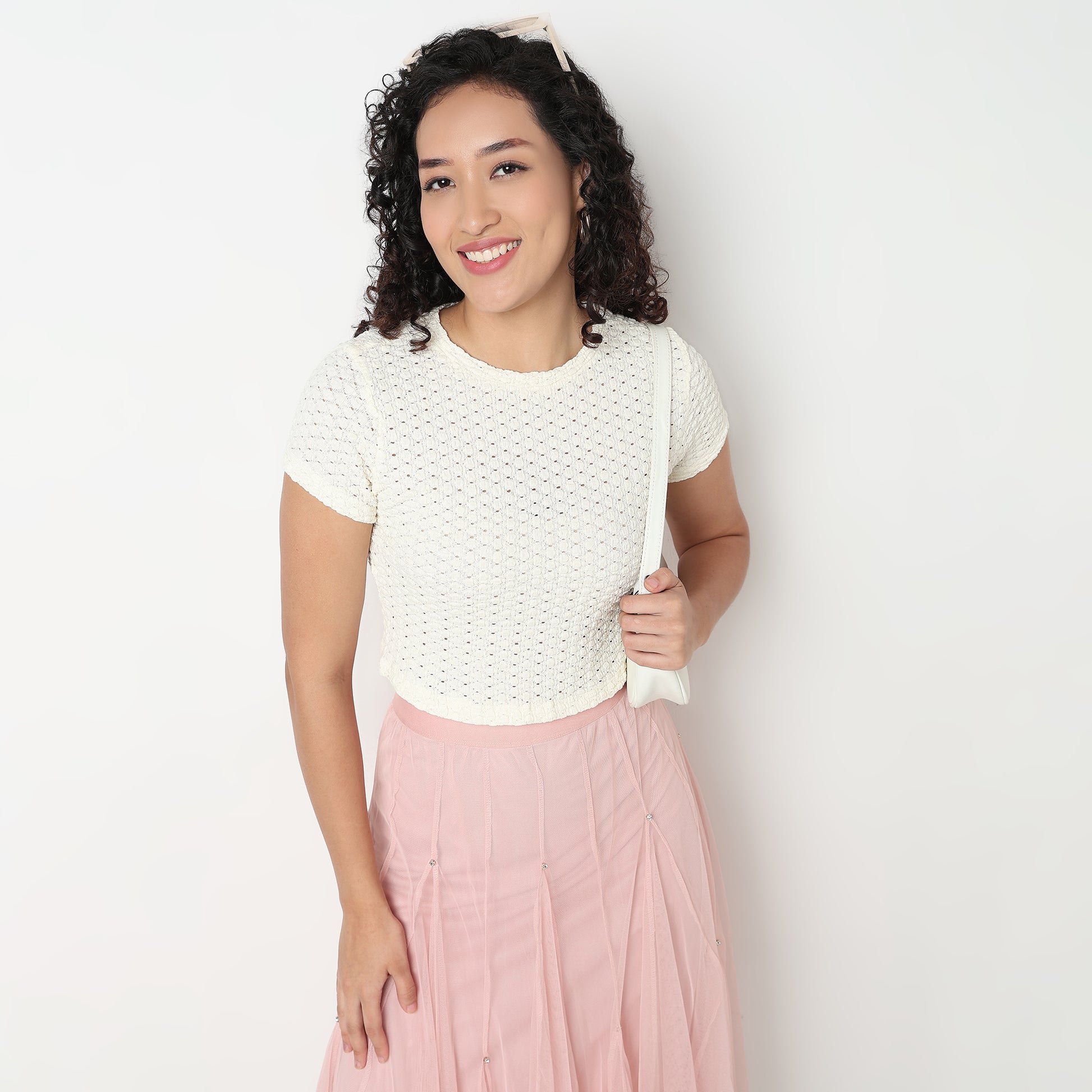 Buy Women Slim Fit Structured Short Sleeve T-Shirt  - Style Union