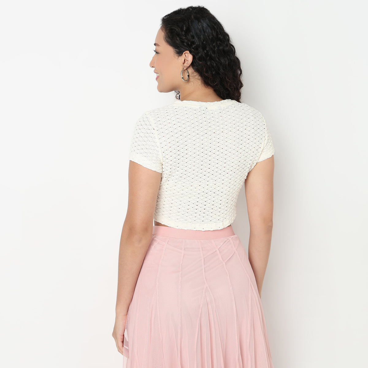 Buy Women Slim Fit Structured Short Sleeve T-Shirt  - Style Union