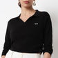 Polo Neck Crop T-Shirt