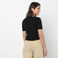 Cropped Side Ruched T-Shirt