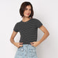 Striped Betty Essential Crop T-Shirt