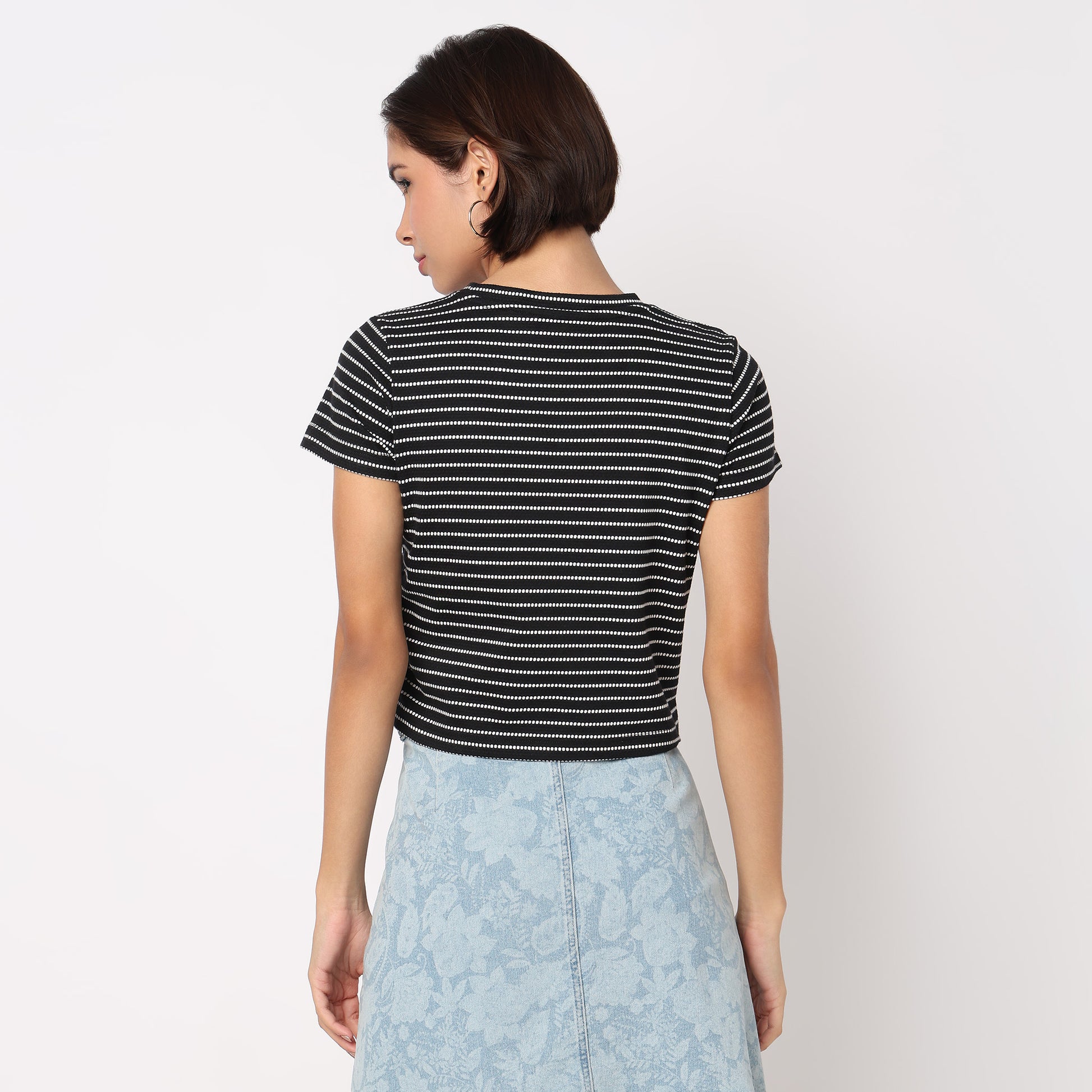 Striped Betty Essential Crop T-Shirt