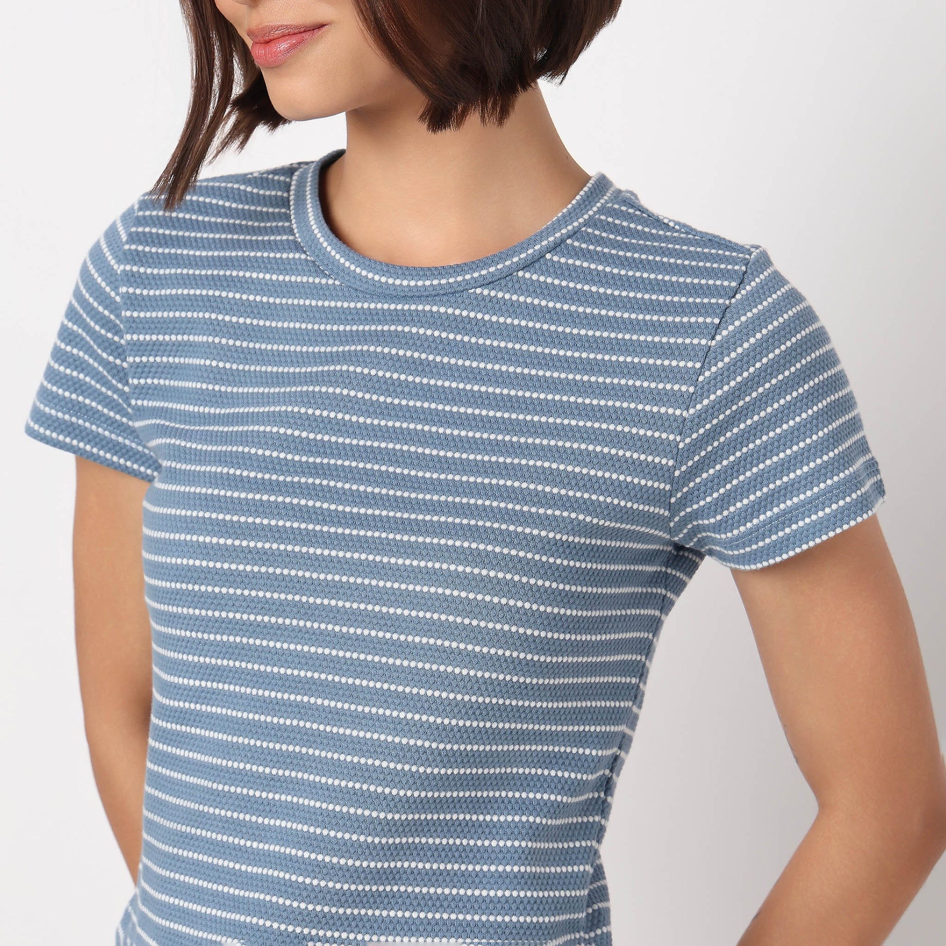 Striped Betty Essential Crop T-Shirt