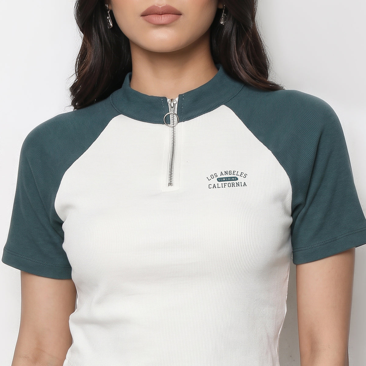 Mock Turtle Neck Slim Fit T-Shirt