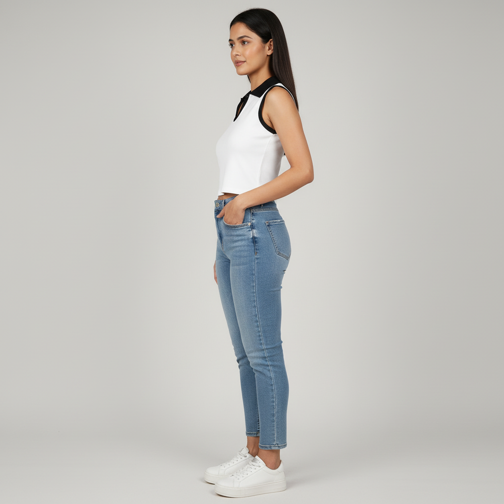 Knitted Solid Polo T-Shirt