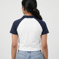 Solid Slim Fit Crop T-Shirt