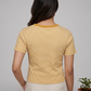 Striped Slim Fit Crop T-Shirt