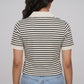 Slim Fit Striped Crop T-Shirt