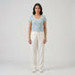 Knitted Striped Crop T-Shirt