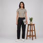 Striped Slim Fit Crop T-Shirt