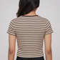 Striped Slim Fit Crop T-Shirt
