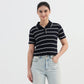 Striped Slim Fit Crop T-Shirt