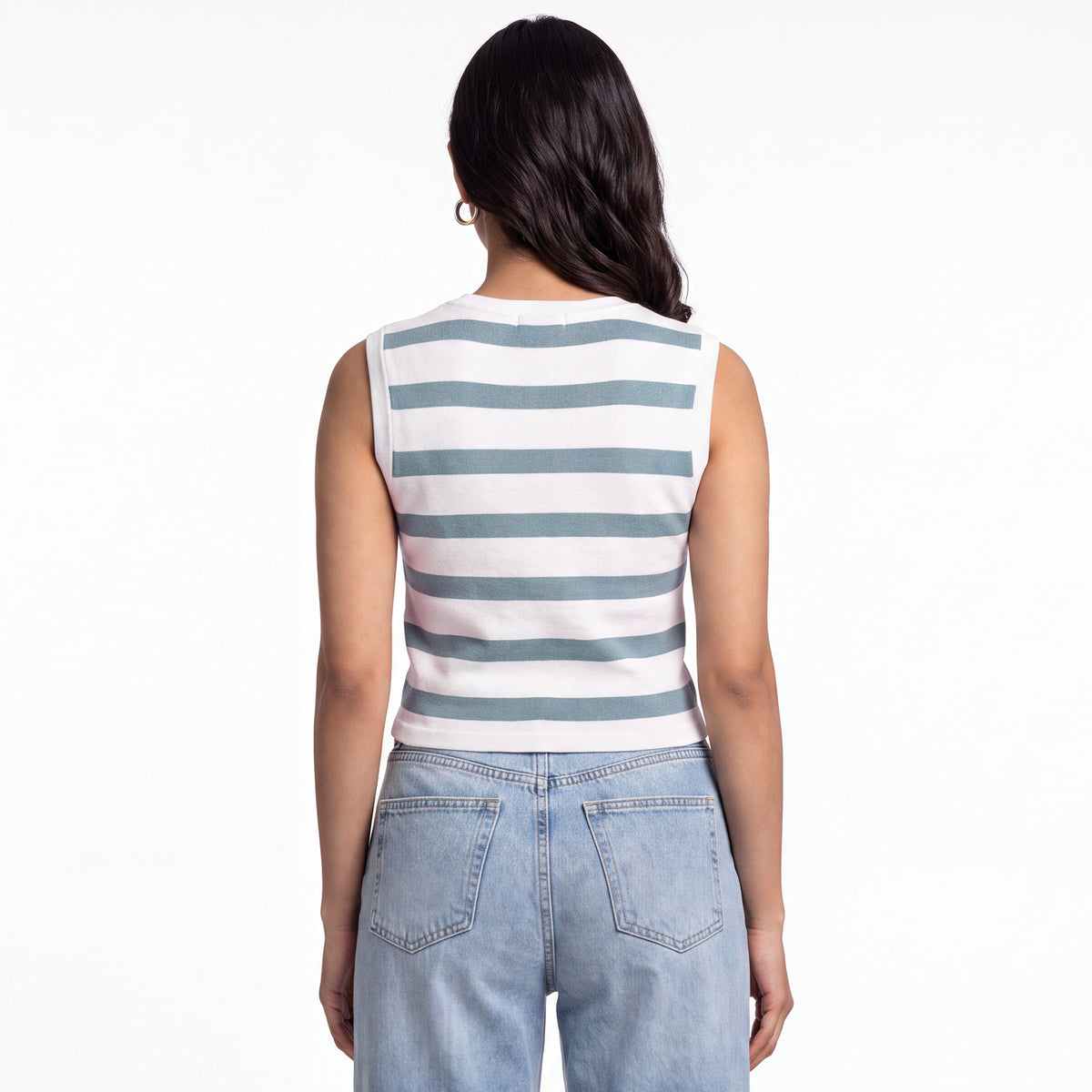 Striped Cropped Tank Top