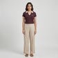 Knitted Crop Polo T-Shirt