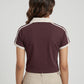 Knitted Crop Polo T-Shirt