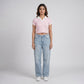 Knitted Crop Polo T-Shirt