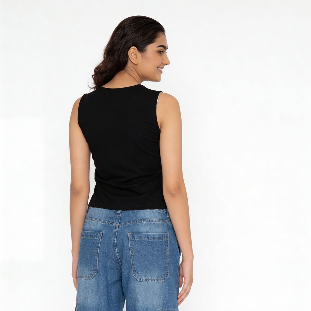 Slim Fit Solid Tank Top
