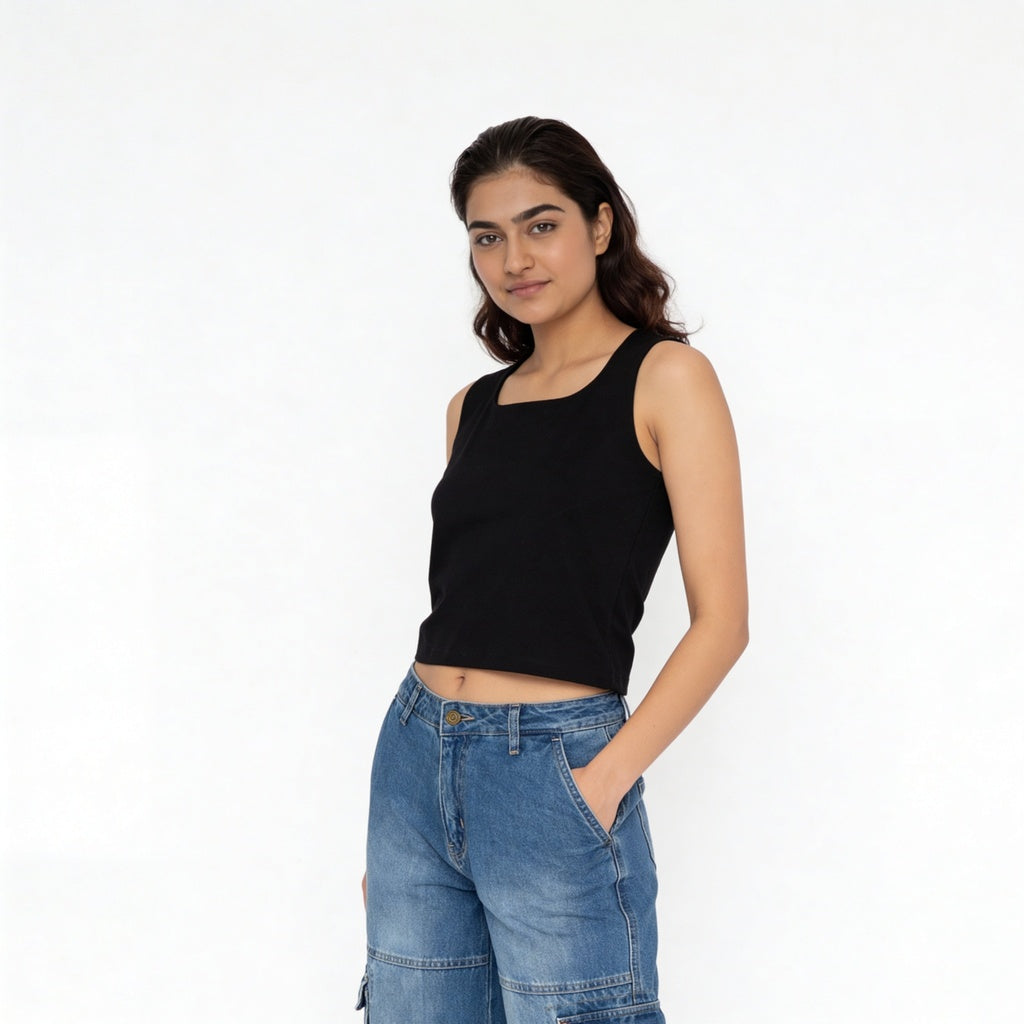 Slim Fit Solid Tank Top