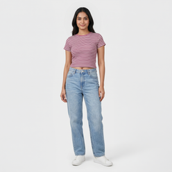 Striped Cropped T-Shirt