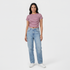 Striped Slim Fit Cropped T-Shirt