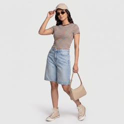 Striped Cropped T-Shirt
