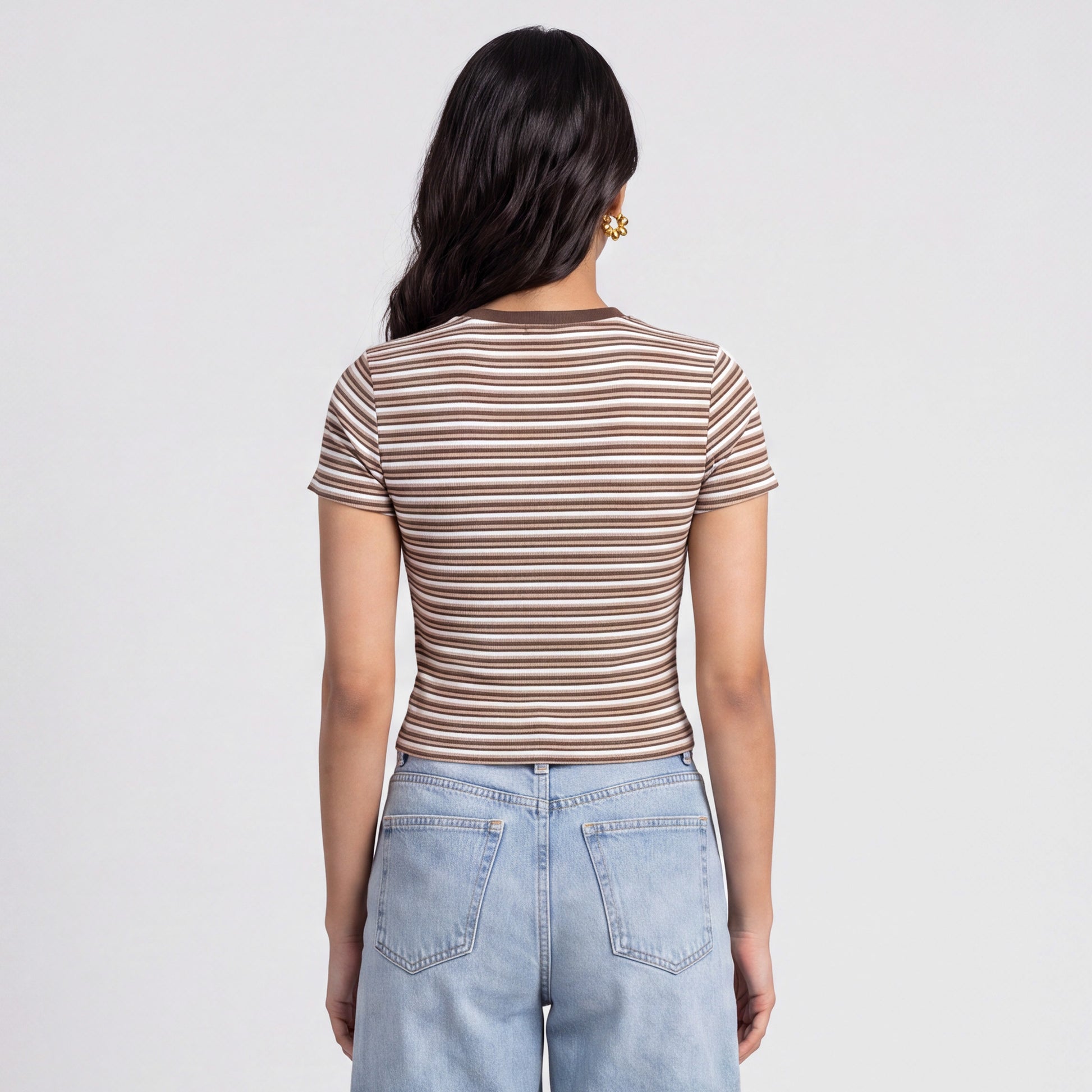 Striped Cropped T-Shirt