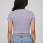 Striped Slim Fit Crop T-Shirt