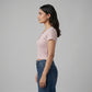 Striped Slim Fit Crop T-Shirt